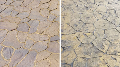 Paver Stones Vs Stamped Concrete, Rubber Patio Pavers Menards